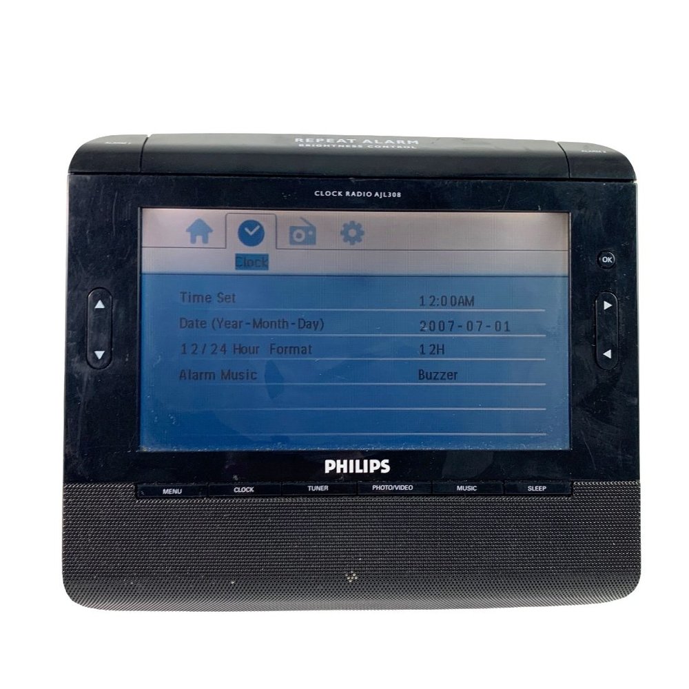 🟢 PHILIPS Small Mini  AJL308 Alarm Clock Radio